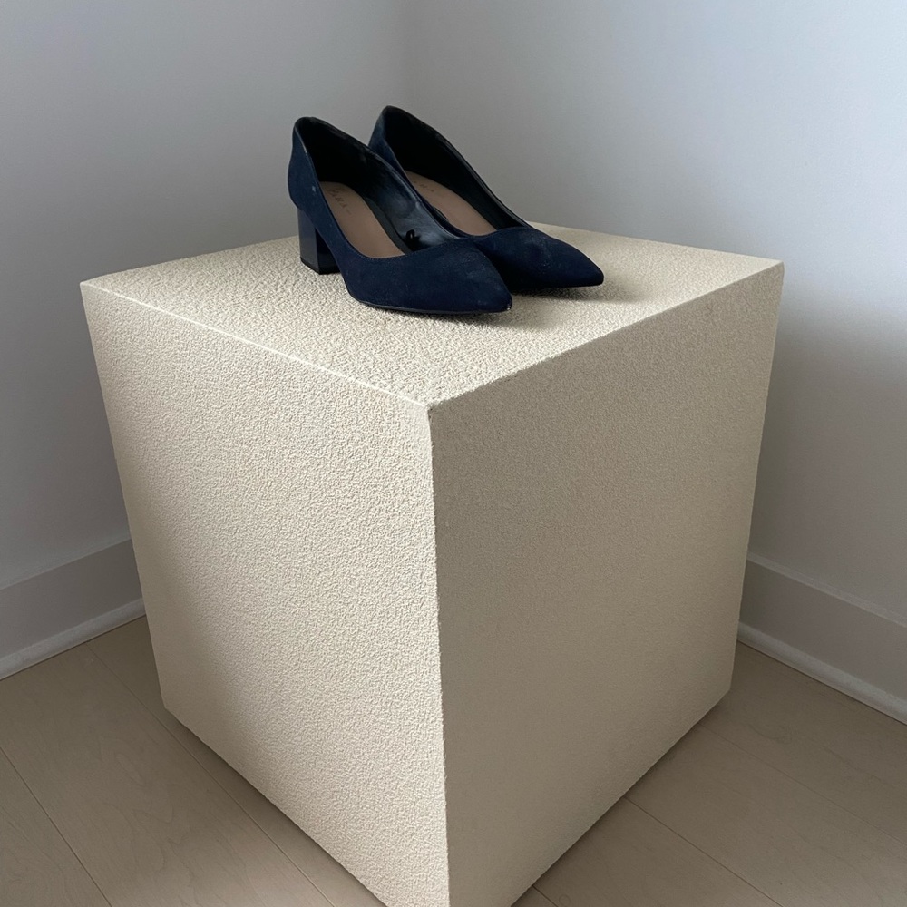 Zara Navy Blue Low Heels